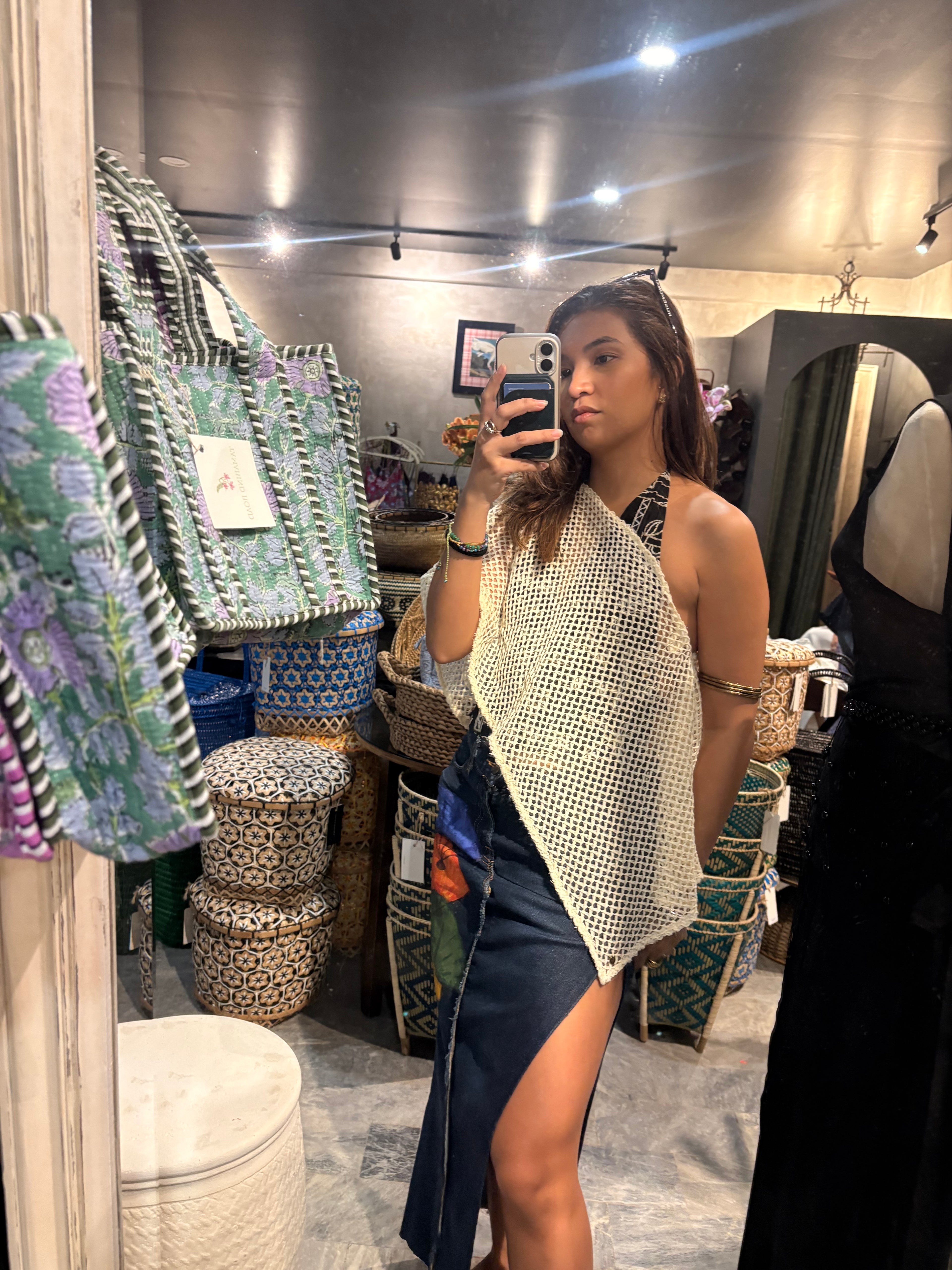 The Trista Multi-Wear Poncho In Cream